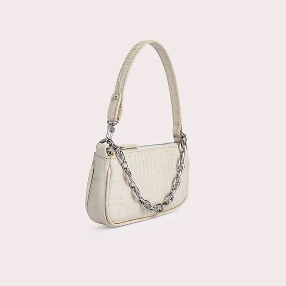 BY FAR mini rachel cream croco embossed leather bag - Picture 3 of 5